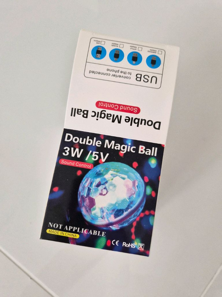 Double Magic Ball 미러볼 조명(새제품)--1