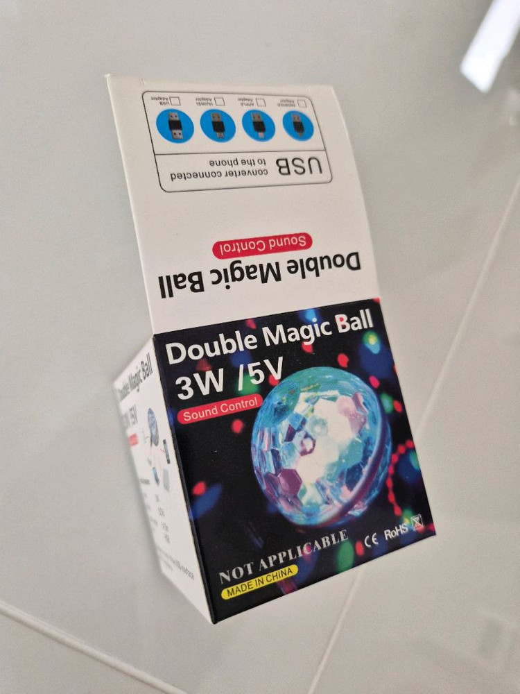 Double Magic Ball 미러볼 조명(새제품)--5