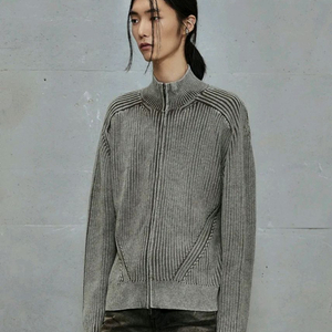 (새상품)(46) 엘무드 피스 다이드 니트 집업 베이지