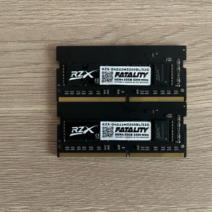 RZX FATALITY DDR4 32GB 3200MHz 노트북용 램 2개