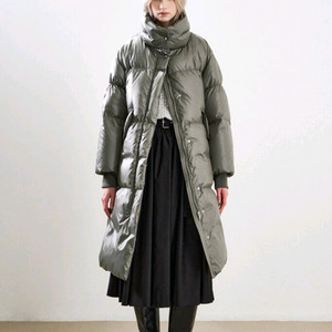 한섬 25fw신상 시스템 전국품절 하이넥 구스 롱코트 55