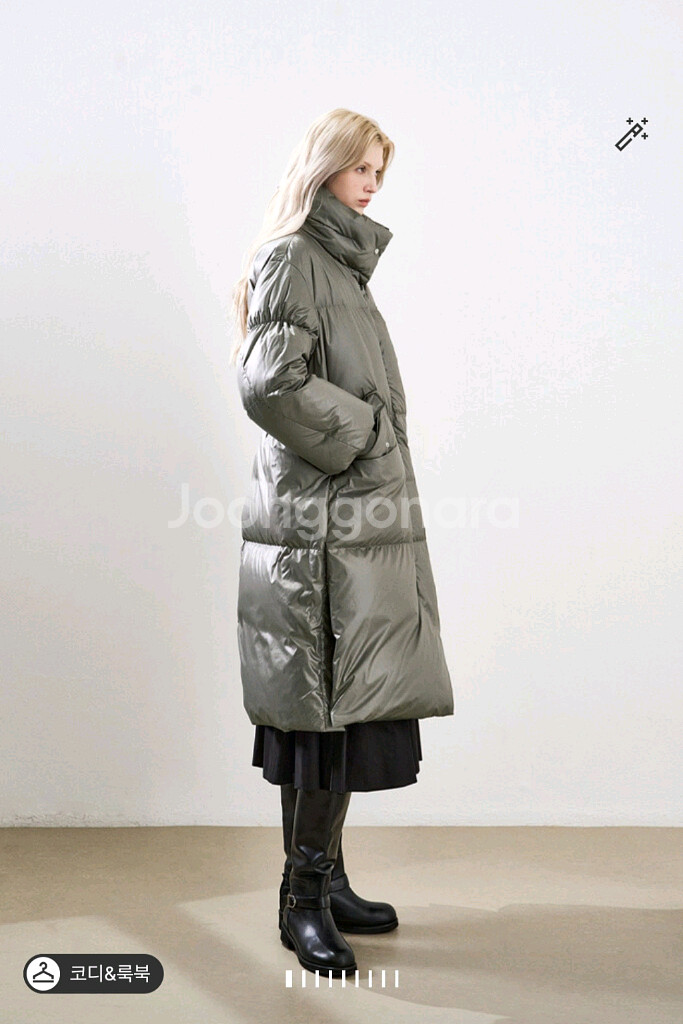 한섬 25fw신상 시스템 전국품절 하이넥 구스 롱코트 55--2