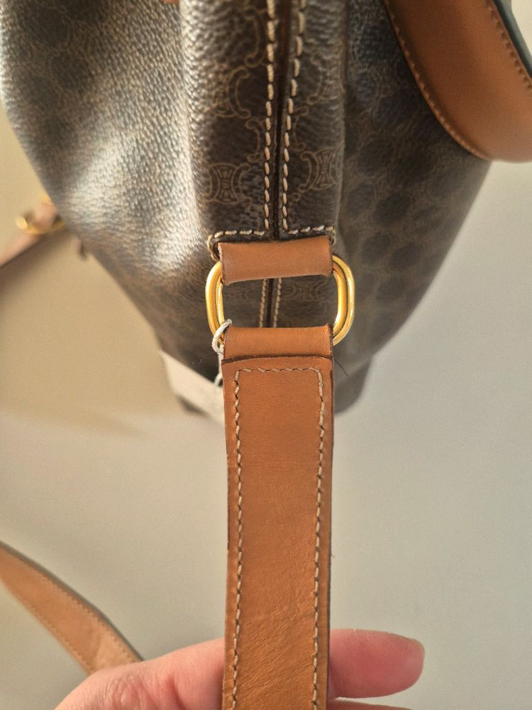 CELINE 빈티지 셀린느 올드셀린 마카담 버킷백--3