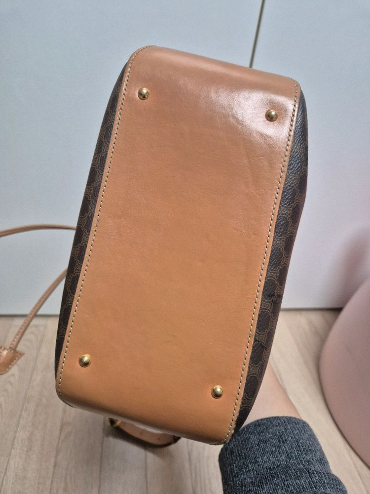 CELINE 빈티지 셀린느 올드셀린 마카담 버킷백--4