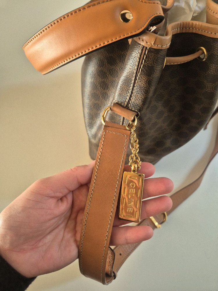 CELINE 빈티지 셀린느 올드셀린 마카담 버킷백--2