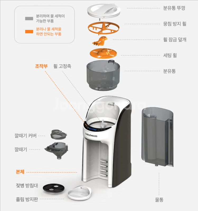 베이비 브레짜 분유제조기 출수형 분유포트 화이트(새제품)--4