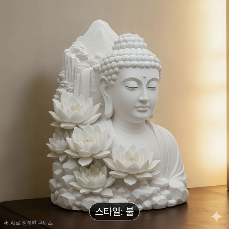 골드 붓다 연꽃 석고방향제 (딸기향)--1