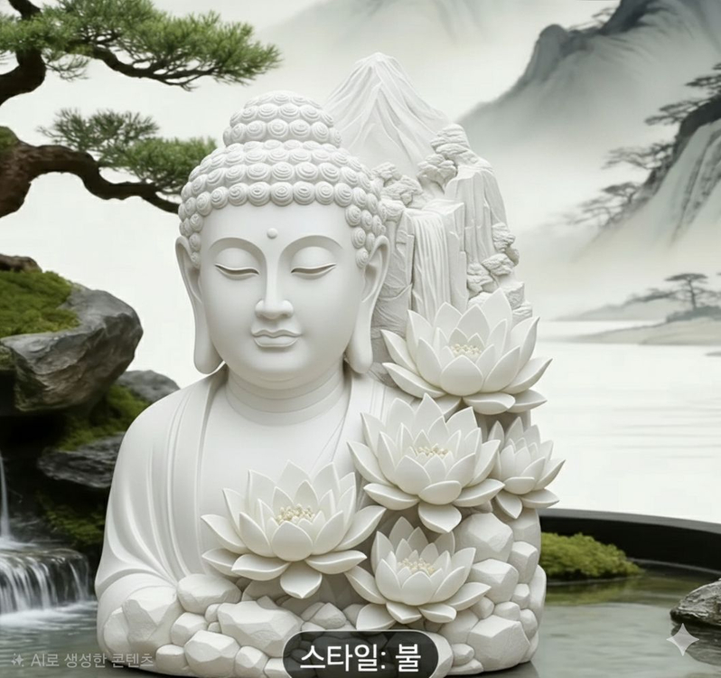 골드 붓다 연꽃 석고방향제 (딸기향)--2