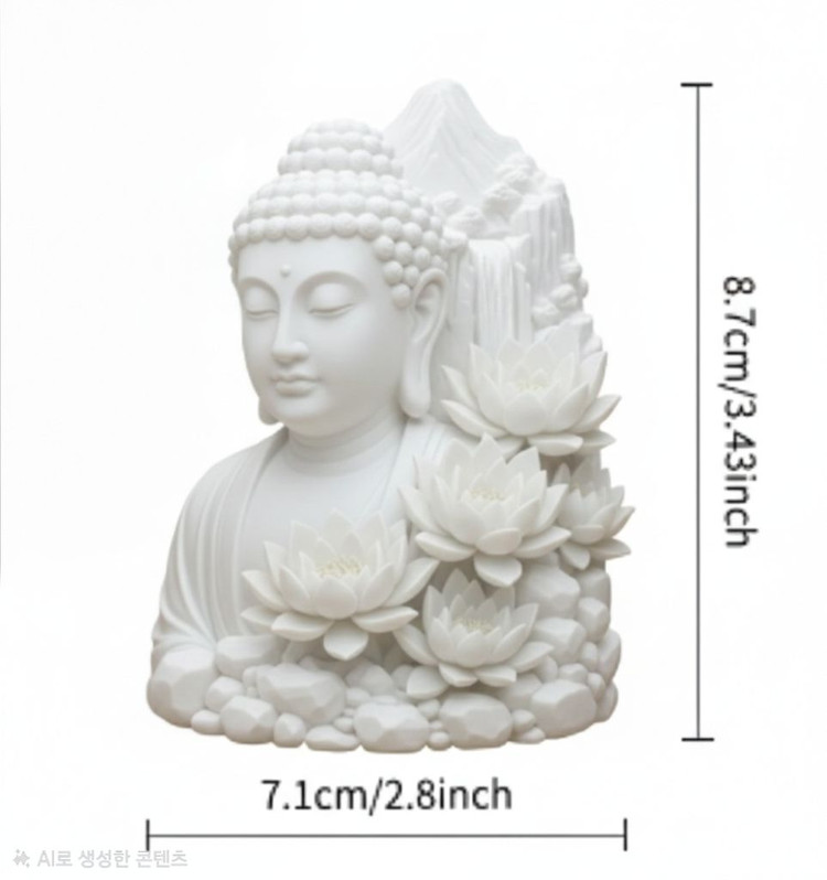 골드 붓다 연꽃 석고방향제 (딸기향)--5