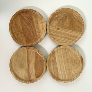 나무 컵받침, 우드코스터 4개 일괄 새상품