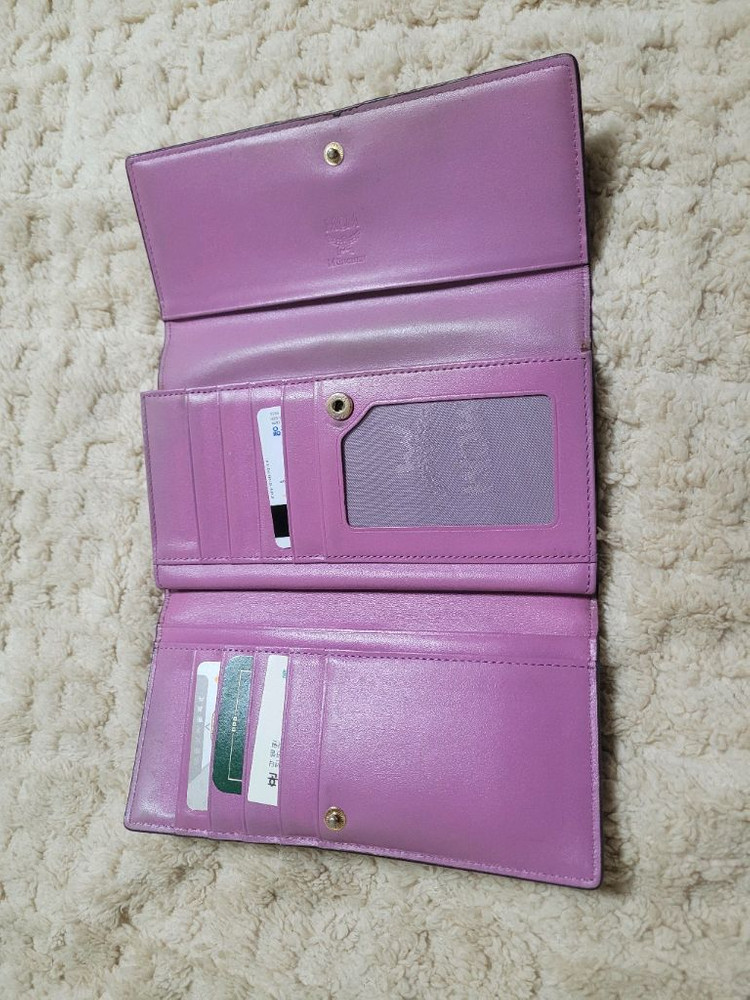 MCM 장지갑 베이지--2