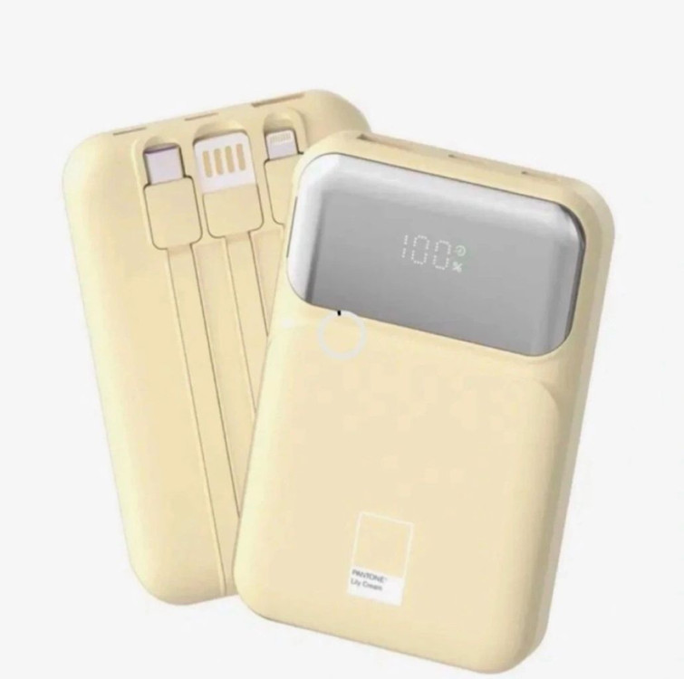 팬톤10000mAh 내장 케이블 보조배터리--2