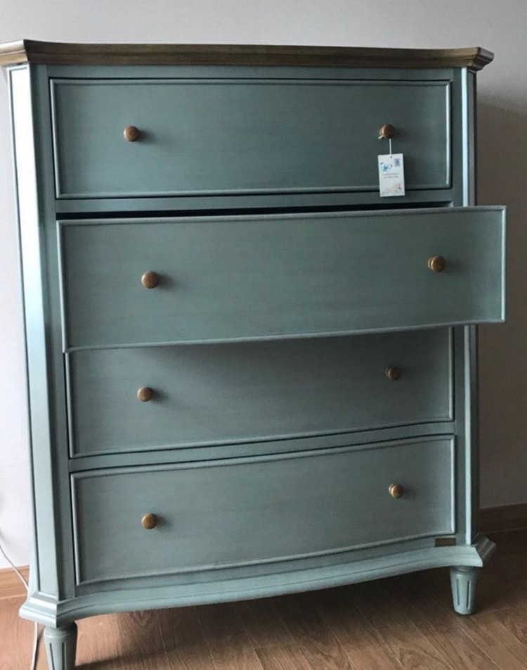 바네스데코 마지올리니시리즈 4단 서랍장 민트그레이--3