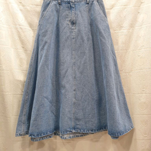 지컷 A라인 롱 데님 스커트 청치마 M(66)
