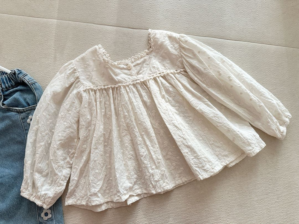 아기옷(블라우스+데님팬츠) 세트 일괄판매(100)--2