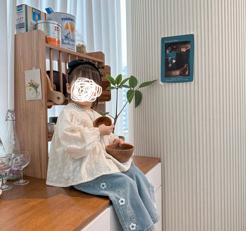 아기옷(블라우스+데님팬츠) 세트 일괄판매(100)--5