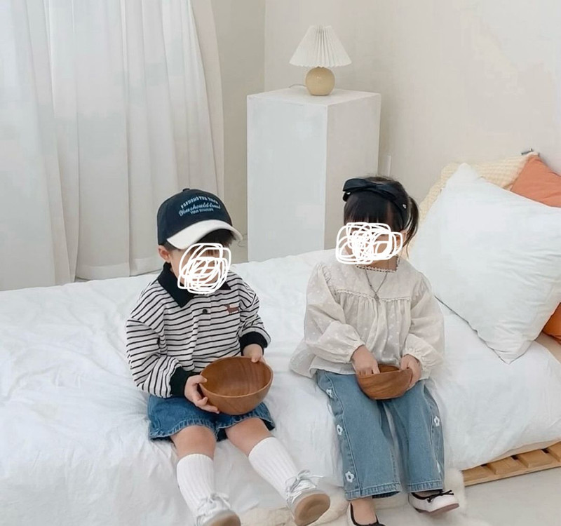 아기옷(블라우스+데님팬츠) 세트 일괄판매(100)--6