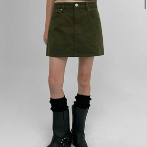 블랙업 자체제작 메이드 카키스커트