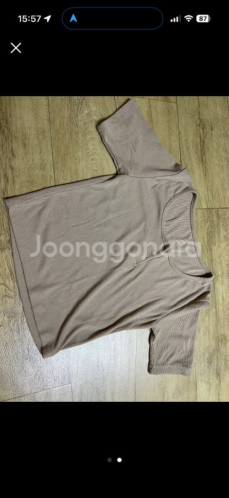 페일제이드 버튼탑 반팔 베이지--1