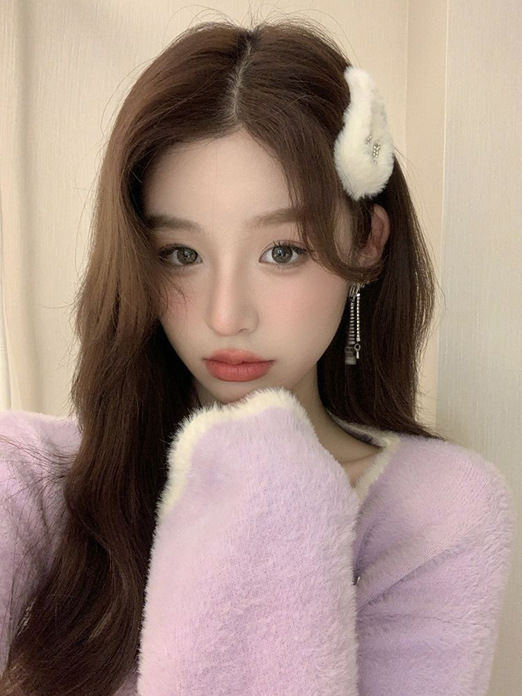 미우미우 귀여운 푹신 머리핀 3종 한세트--1