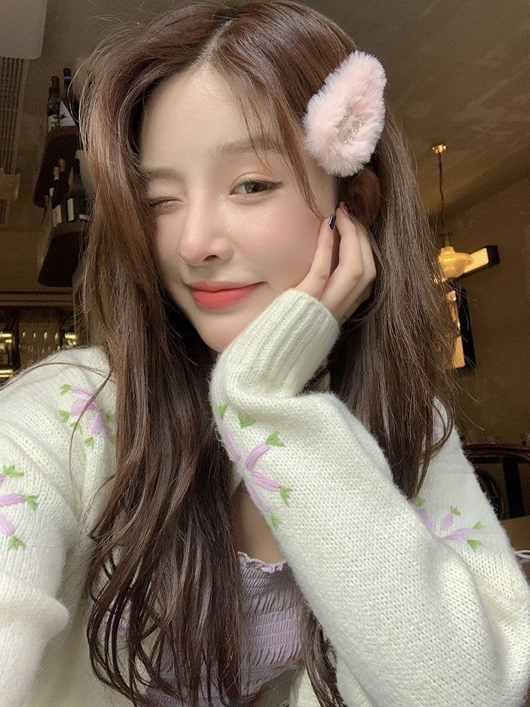 미우미우 귀여운 푹신 머리핀 3종 한세트--2