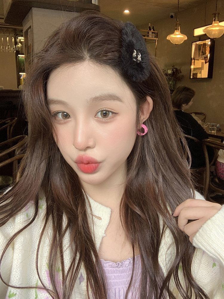 미우미우 귀여운 푹신 머리핀 3종 한세트--3