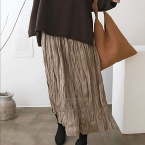 가격내림 중고 스웨이드주름치마 링크스커트 플리츠치마 주름치마 사이즈55-77