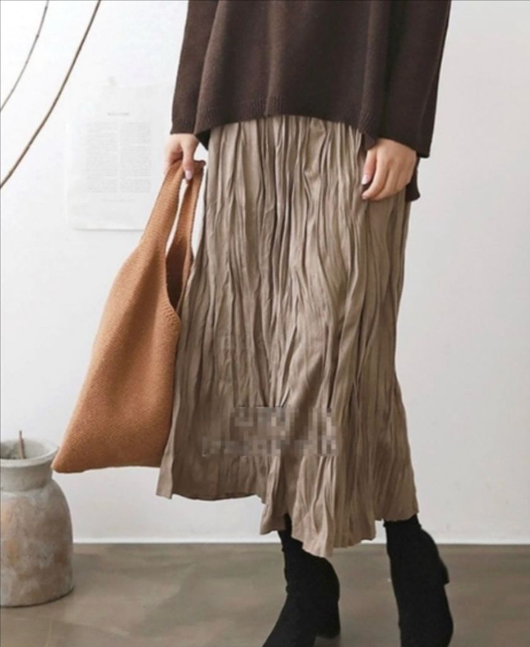 가격내림 중고 스웨이드주름치마 링크스커트 플리츠치마 주름치마 사이즈55-77--1