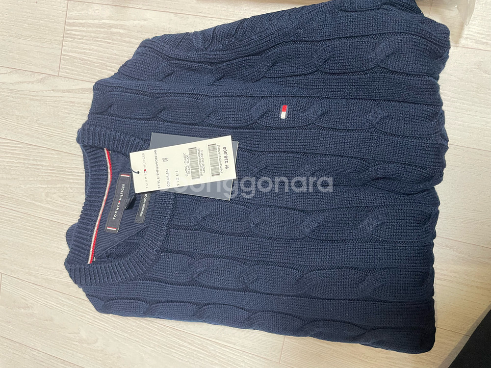새상품 타미힐피거 꽈배기 니트--3