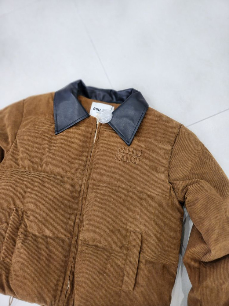 미우 코듀로이 구스패딩--1