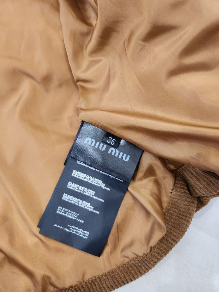 미우 코듀로이 구스패딩--3