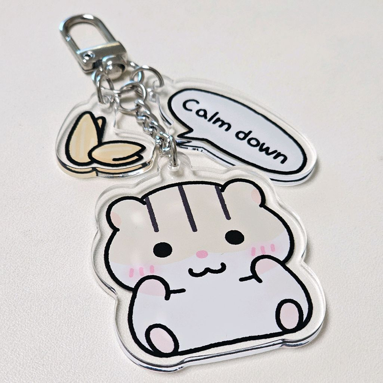 햄랑이 아크릴 키링--1