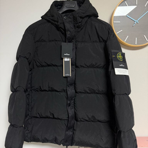 [XL] 스톤아일랜드 24FW 나일론메탈 후드 블랙 패딩 (국내매장판)