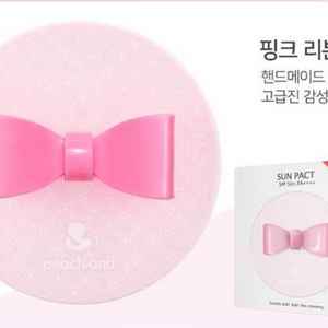 [새상품]피치앤드 키즈UV선쿠션 - 핑크리본+어린이마스크팩2장 선물드려요