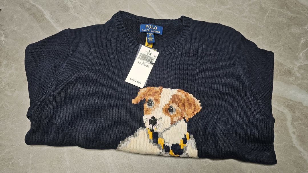 폴로 보이즈 도그 인타르시아 코튼 스웨터 새제품--4