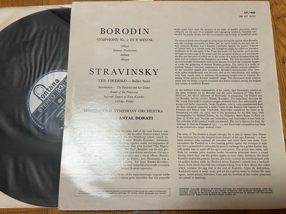 안탈도라티 -스트라빈스키 불새/보로딘교향곡 2번 LP--1