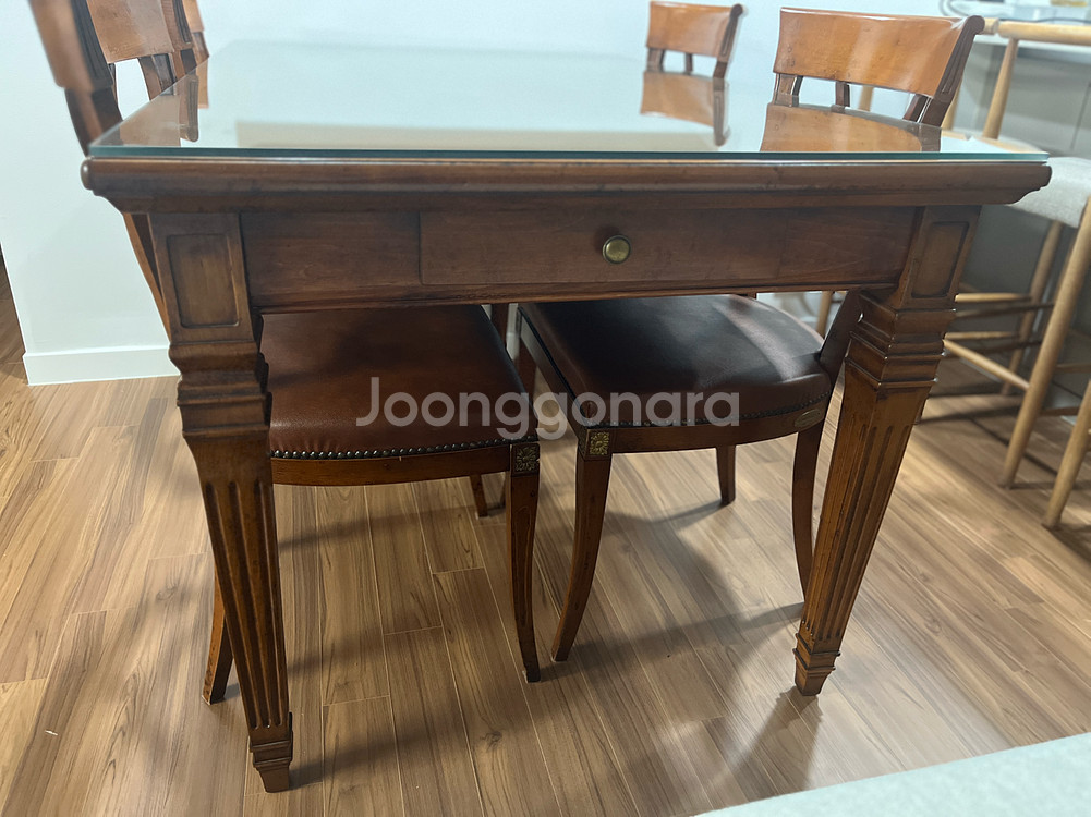 아르데코 이태리 수입가구 식탁 의자 세트--3