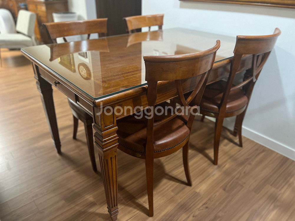 아르데코 이태리 수입가구 식탁 의자 세트--4