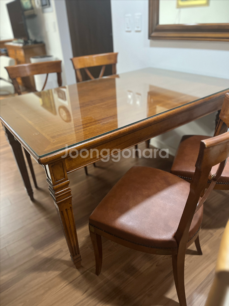 아르데코 이태리 수입가구 식탁 의자 세트--8