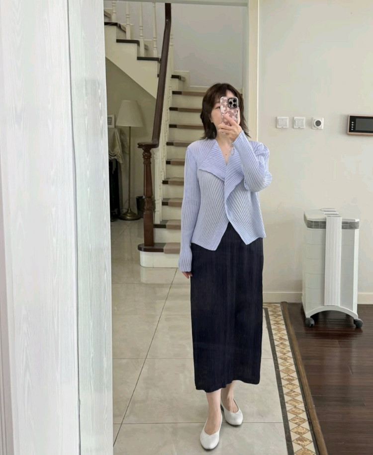 이세이미야케 쉐도우 스터디 자켓 ,해칭 스커트--2