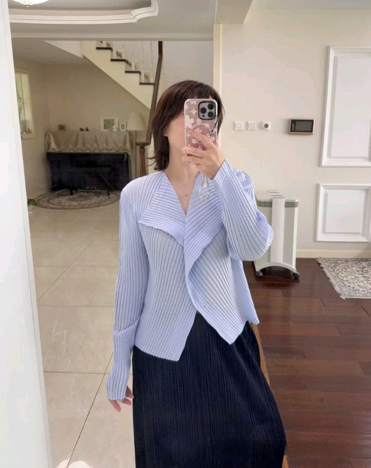 이세이미야케 쉐도우 스터디 자켓 ,해칭 스커트--3