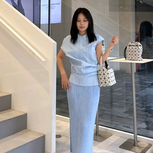 이세이미야케 쉐도우 스터디 자켓 ,해칭 스커트