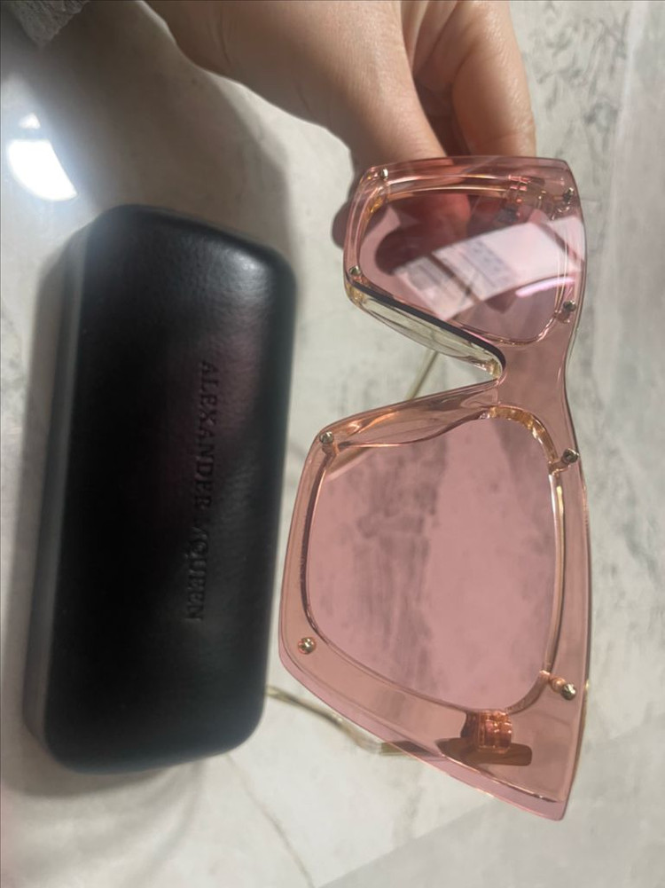 알렉산더 맥퀸 핑크 선글라스--3