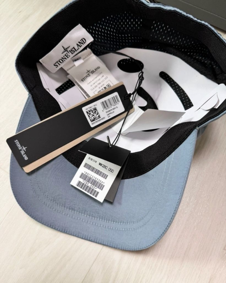 [XL] 스톤아일랜드 23FW 스카이블루 나일론메탈 볼캡--1