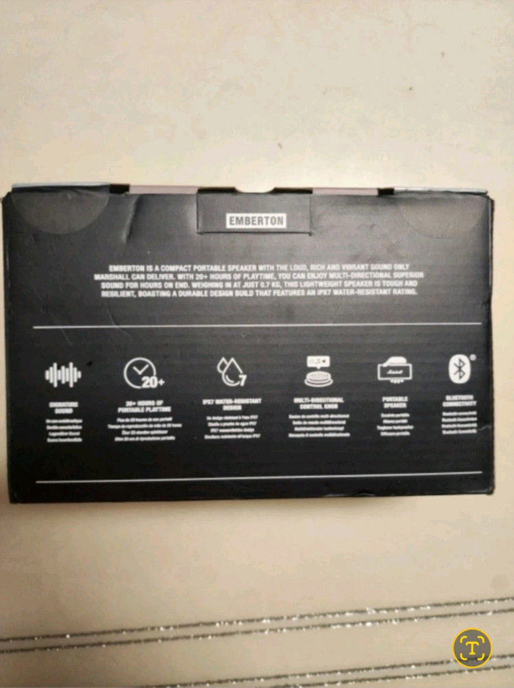 *새상품 미개봉* 마샬 블루투스 스피커 엠버튼 Mashall 앰버튼--2