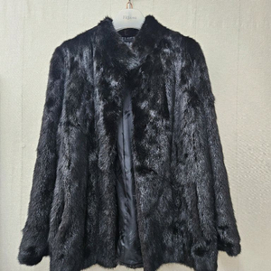 블랙 통밍크 코트 55~77초