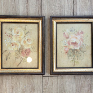 빈티지 꽃 그림 액자 2개 세트