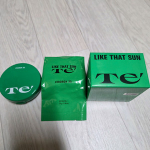 (최화정쿠션)새상품! 테 풀 초록 톤업 2세대 선쿠션 본품+리필세트