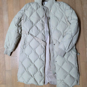 i-d STUDIO 베이지 퀼팅 롱패딩 FREE 구스