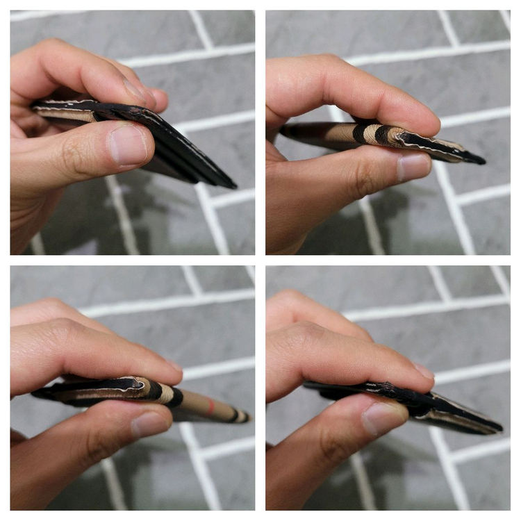 정품 버버리 체크 카드지갑 이미지